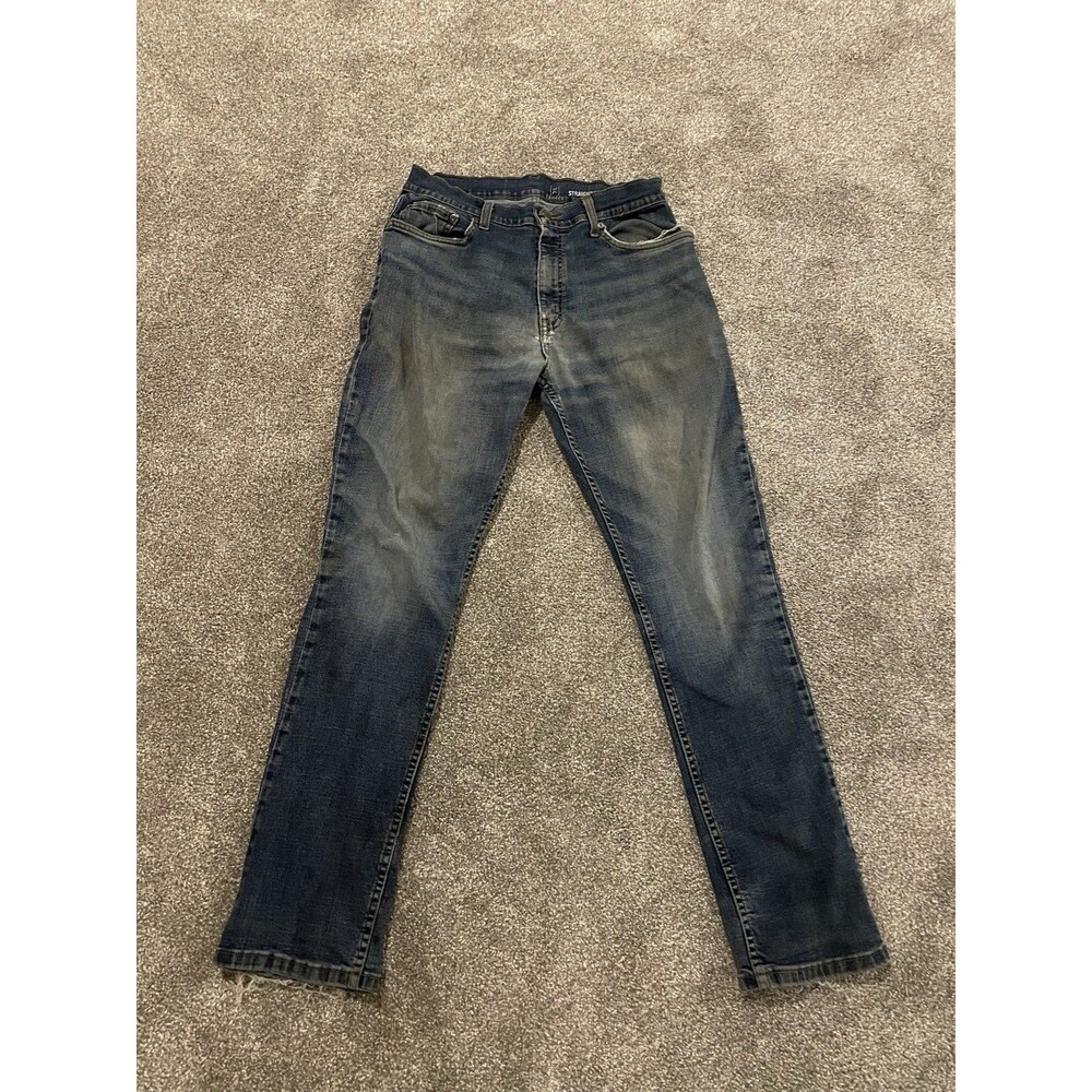 George Men’s Straight Jeans 34x32 Dark Wash